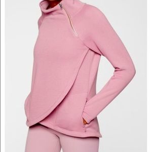 Athleta Cozy Karma Asym Pullover — Mauve Purple — XS - NWT
